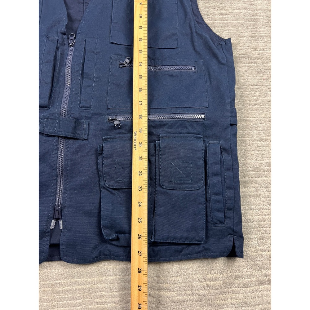 Woolrich Vest Mens L Navy Elite Series 4903 Tactical Utility Multi-Pocket Cotton - Picture 5 of 12